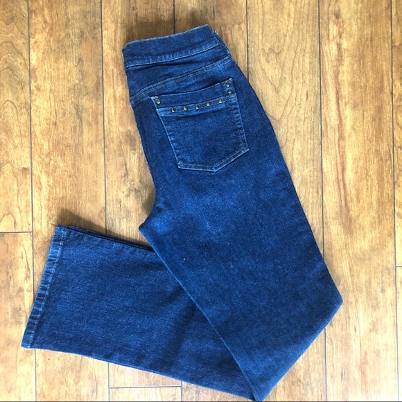 3/$25 Tapemeasure Dark Wash Studded Straight Jeans - Picture 5 of 6